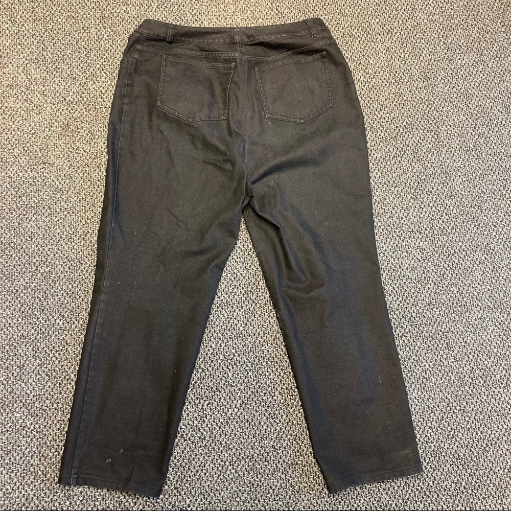 Lafayette 148 New York Sz 16w High Rise Tapered Leg Black Jeans